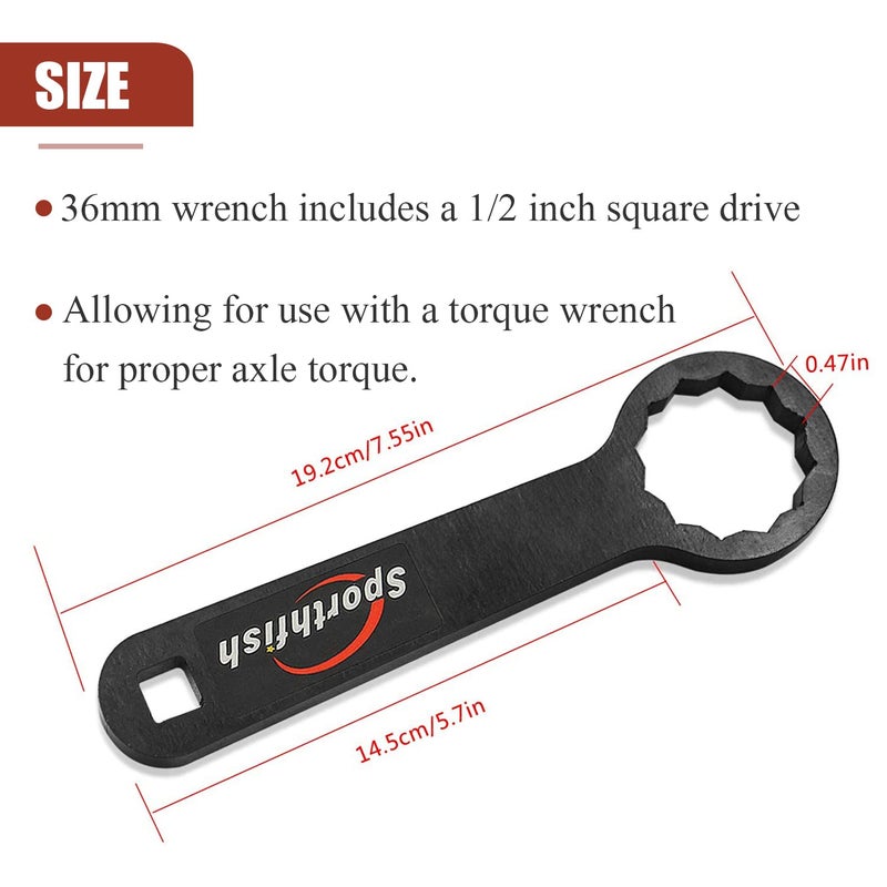 Sporthfish Rear Axle 36MM Wrench 4882 Rear Wheel Axle Torque Wrench Hand Tools Similar to HD-47925 - Image 2